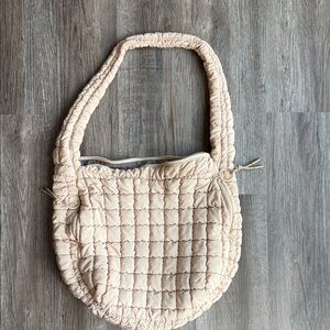 Urban Expressions Quilted Tan Shoulder Bag